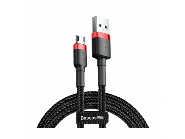 Baseus kabel USB A-B mikro 1m 2.4A Cafule rdeč/črn CAMKLF-B91