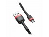 Baseus kabel USB A-B mikro 1m 2.4A Cafule rdeč/črn CAMKLF-B91