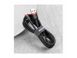 Baseus kabel USB A-C 1m 3A Cafule rdeč+črn CATKLF-B91