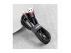 Baseus kabel USB A-C 3m 2A Cafule rdeč+črn CATKLF-U91