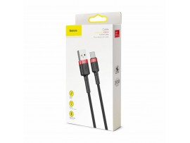 Baseus kabel USB A-C 3m 2A Cafule rdeč+črn CATKLF-U91