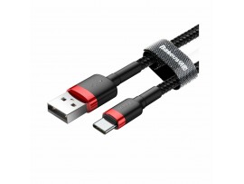 Baseus kabel USB A-C 0,5m 3A Cafule rdeč/črn CATKLF-A91