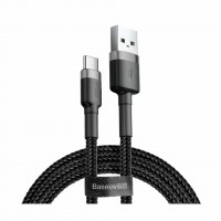 Baseus kabel USB A-C 0,5m 3A Cafule siv/črn CATKLF-AG1