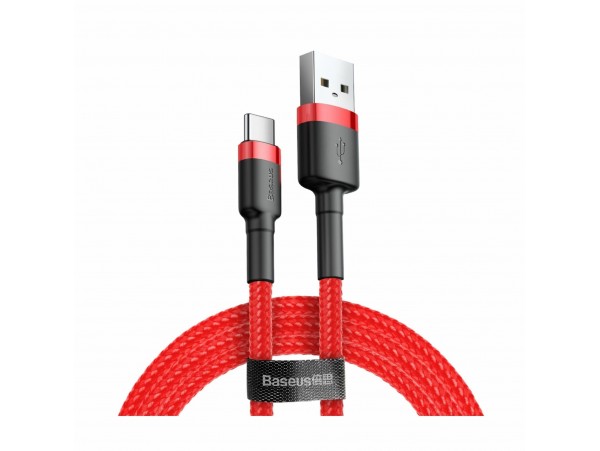 Baseus kabel USB A-C 1m 3A Cafule rdeč CATKLF-B09