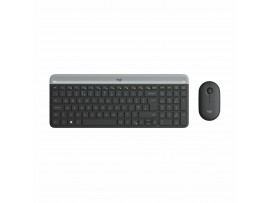 Logitech tipkovnica & miška MK470 SLO slim brezžična grafitna 920-009264
