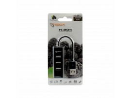 SBOX hub USB 4xA H-204 črn