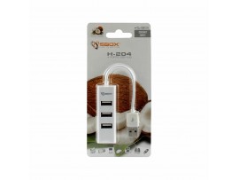 SBOX hub USB 4xA H-204W bel