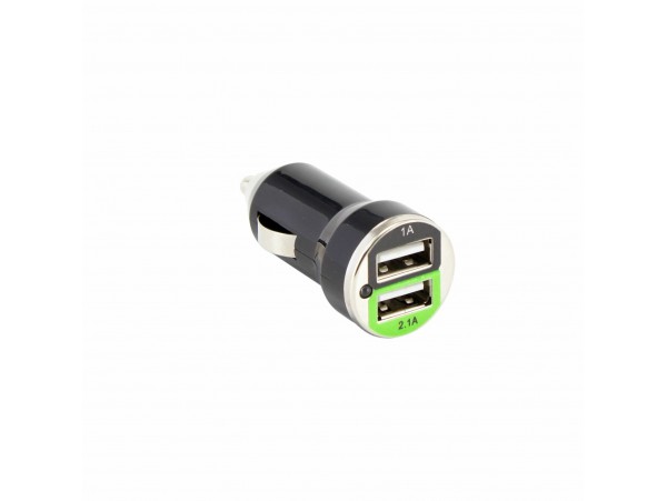 SBOX polnilec avtomobilski USB 2xTipA črn CC-221B