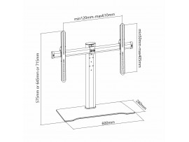 SBOX namizni nosilec za TV črn FS-305-2