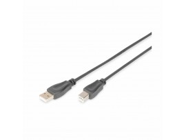 Digitus kabel USB A-B 1m črn dvojno oklopljen