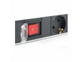 Digitus razdelilec rack 7x220V ALU+ stikalo črno/siv DN-95402
