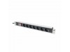 Digitus razdelilec rack 7x220V ALU+ stikalo črno/siv DN-95402
