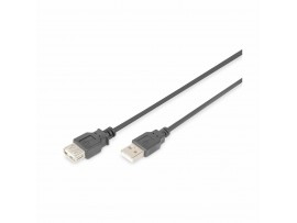 Digitus podaljšek USB A-A 3m dvojno oklopljen črn