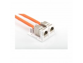 Digitus nadometna vtičnica 2x RJ45 mini AT-AG 302A-WH