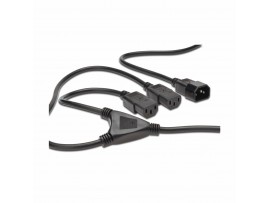 Digitus napajalni kabel 220V EURO 1xC14 - Y 2xC13 1,7m