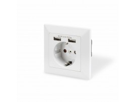 Digitus podometna vtičnica 1x 220V + 2x USB 2.1A DA-70613