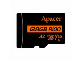 APACER microSD XC  128GB spominska kartica U3 R100 V30 A2 AP128GMCSX10U8-R