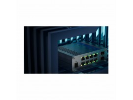 Teltonika stikalo Giga  8-port 8x PoE 2xSFP 240W DIN Mini TSW200-62W