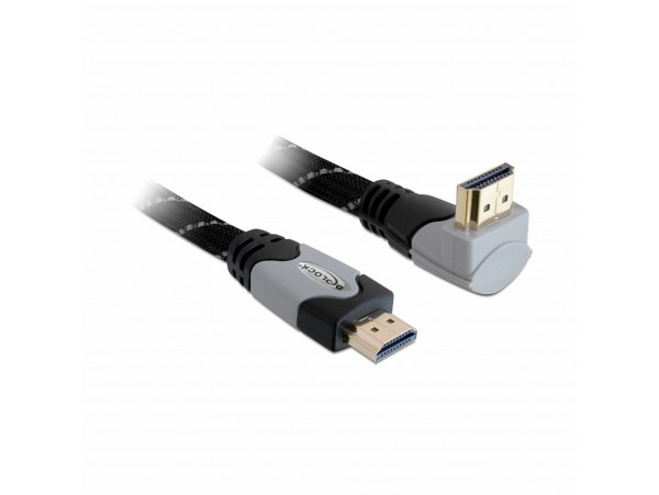 Delock kabel HDMI kotni 4K siv 5m 83077