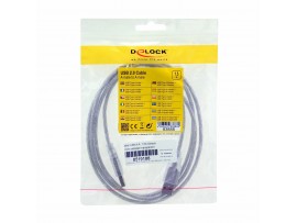 Delock kabel USB A-A 1,5m dvojno oklopljen transparent 83888
