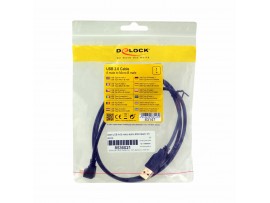 Delock kabel USB A-B mikro kotni-90st. desni 1m 83147