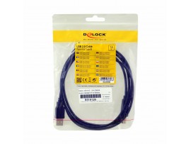 Delock kabel USB A-B 1,5m dvojno oklopljen črn s ferito 84896