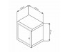 DATECH zidni kabinet 18U 901 600x450 črn + polica DP.6418.9001