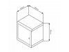 DATECH zidni kabinet 12U 635 600x600 siv + polica DP.6612.9000
