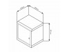 DATECH zidni kabinet 18U 901 600x450 siv + polica DP.6418.9000