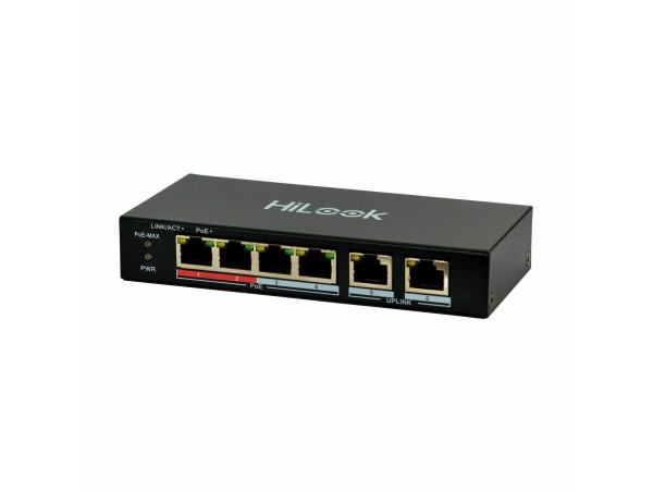 HiLook stikalo 100M  6-port 4x PoE mini kovinsko ohišje NS-0106P-35