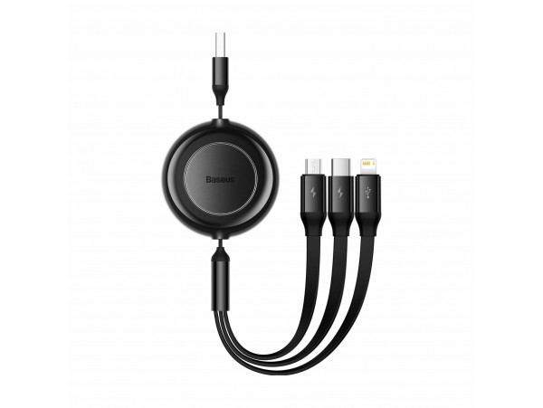 Baseus polnilni kabel USB 3v1 Lightning/ TipC/Mikro 3.5A 1,1m črn CAMJ010001