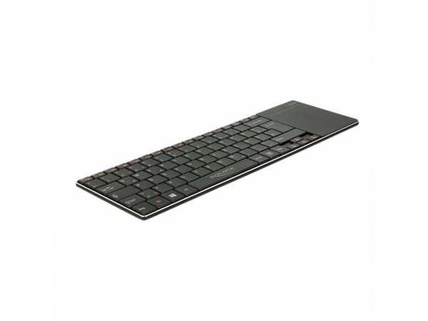 Delock tipkovnica brezžična Touchpad DE razporeditev tipk črna 12454