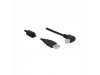 Delock kabel USB 2.0 A-B 2m kotni črn 83528
