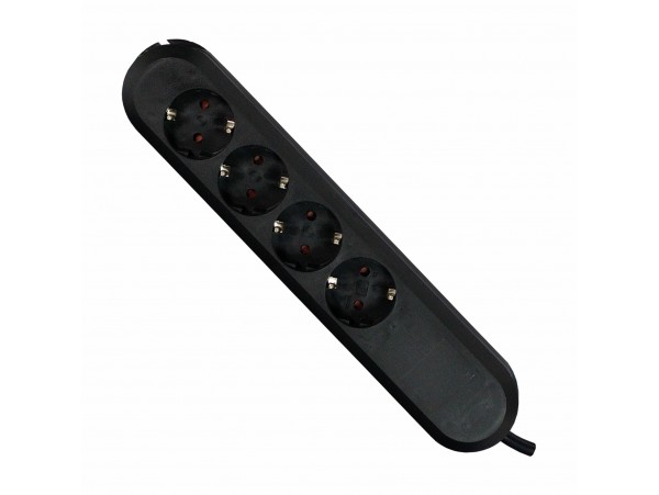 Bachmann podaljšek kabelski 4x250V 1,5m črn 381.121K