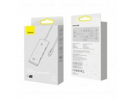 Baseus hub USB TipC 4xTipA 1xC 0.25m črn WKQX030301