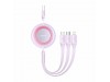 Baseus polnilni kabel USB 3v1 Lightning/ TipC/Mikro 3.5A vijoličen 1,1m CAMJ01000