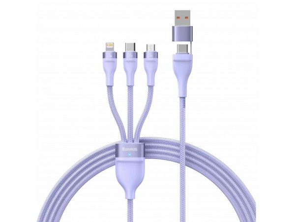 Baseus kabel USB TipC/TipA 2v3 Lightning /TipC/Mikro 100W 1,2m vijola CASS030105