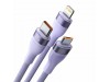 Baseus kabel USB TipC/TipA 2v3 Lightning /TipC/Mikro 100W 1,2m vijola CASS030105