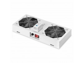 Digitus hladilna enota 2x ventilator s termostatom siva DN-19 FAN-2-WM-T