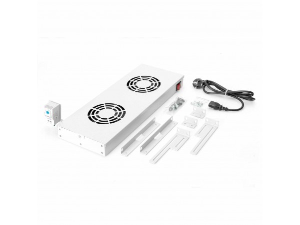 Digitus hladilna enota 2x ventilator s termo. strop/rack siva DN-19 FAN-2-HO