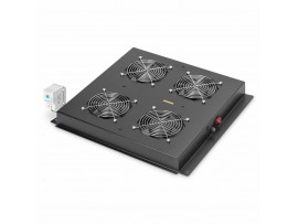 Digitus hladilna enota 4x ventilator s termostatom črna DN-19 FAN-4-B-N