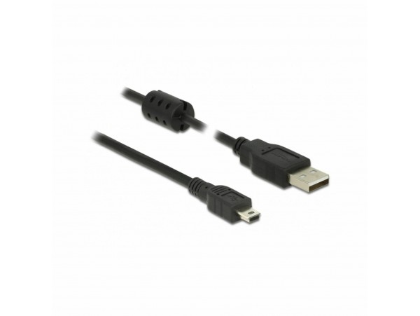 Delock kabel USB A-B mini 3m dvojno oklopljen črn 84915