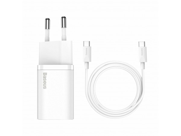Baseus polnilec s kablom 25W TipC/TipC bel QC Super Si TZCCSUP-L02
