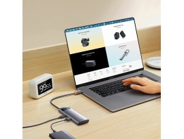 Baseus hub USB TipC 4xTipA srebrn WKWG070013