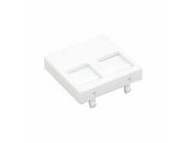 SIMC 45x45 modul protiprašni 2xRJ45 bel K45