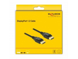 Delock kabel DisplayPort 1m 4K 60Hz 20-pin povezan črn 82423