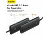 Baseus hub USB 3.0 4xTipA TipC 1m črn WKQX030101