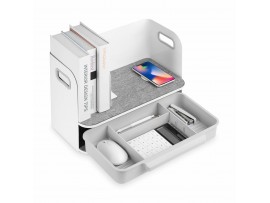 Digitus namizni organizator z brezžičnim Qi polnilcem DA-90442