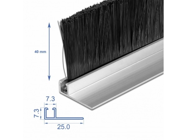 Delock zaščitna protiprašna krtača 1m 40mm ALU 66652