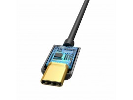 Baseus adapter AVDIO USB TipC-Jack 3,5Ž stereo 9cm črn CATL54-0G